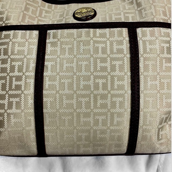 Tan Brown Tommy Hilfiger Tote Handbag - Picture 2 of 7